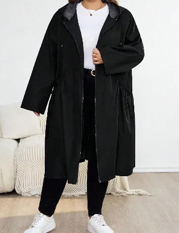 Jacheta impermeabila SHEIN CURVE, negru