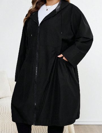 Jacheta impermeabila SHEIN CURVE, negru