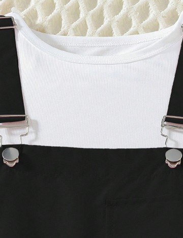 Salopeta Shein Kids, negru