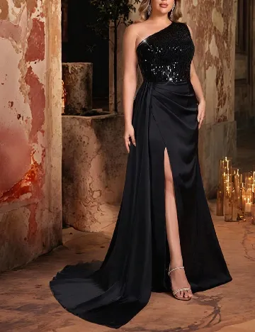 Rochie lunga SHEIN CURVE, negru