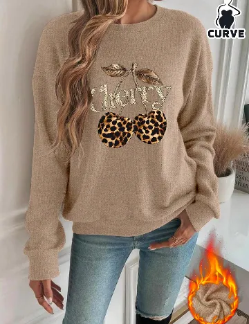 Bluza SHEIN CURVE, maro