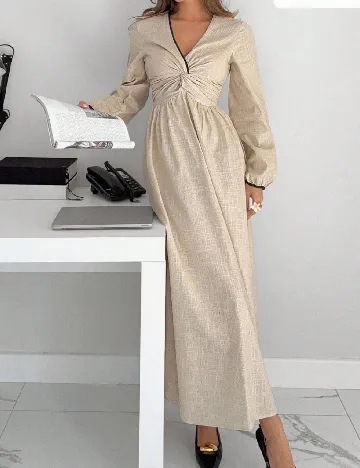 Rochie lunga SHEIN, crem