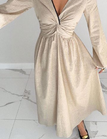 Rochie lunga SHEIN, crem