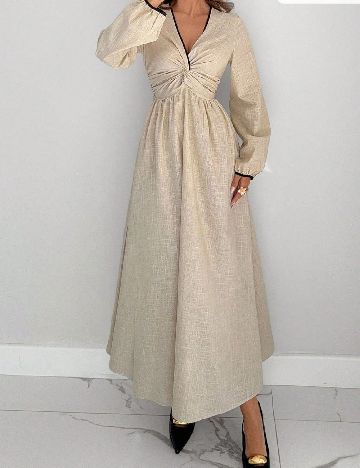 Rochie lunga SHEIN, crem