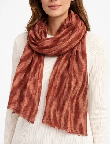 Esarfa Pull&Bear, maro