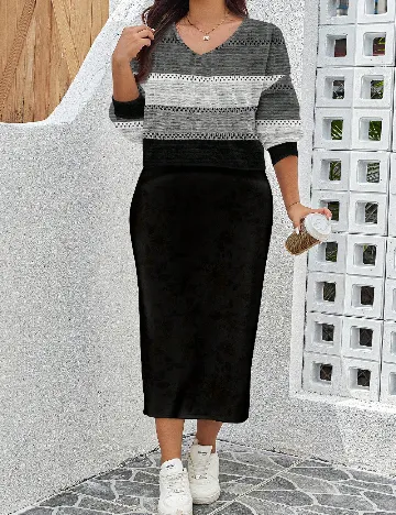 Compleu Emery Rose Curve, negru/gri