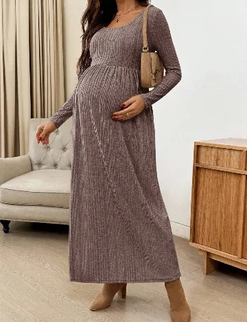 Rochie lunga SHEIN Maternity, maro