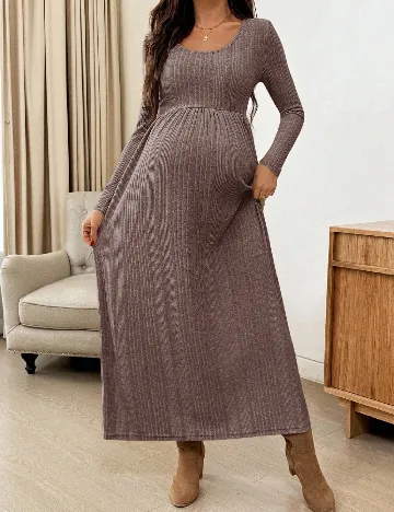 Rochie lunga SHEIN Maternity, maro
