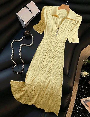 Rochie medie SHEIN, galben