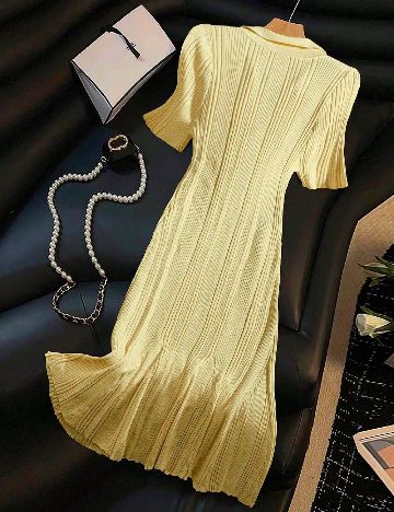 Rochie medie SHEIN, galben