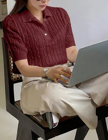 Tricou Dazy, visiniu