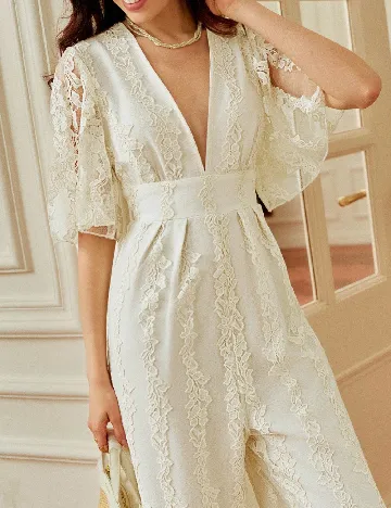 Salopeta SHEIN, ecru