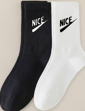 Set sosete 10 perechi SHEIN, alb/negru