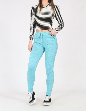 Pantaloni Bershka, turcoaz