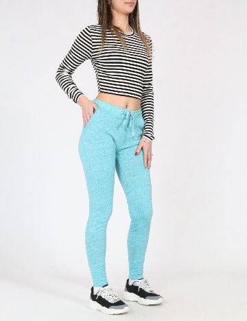 Pantaloni Bershka, turcoaz