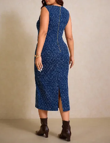 Rochie medie SHEIN CURVE, albastru