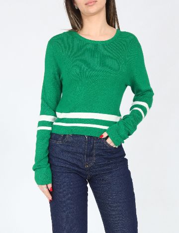 Bluza Pull&Bear, verde