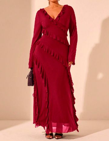 Rochie lunga SHEIN CURVE, rosu