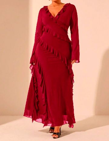 Rochie lunga SHEIN CURVE, rosu