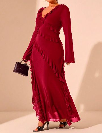 Rochie lunga SHEIN CURVE, rosu