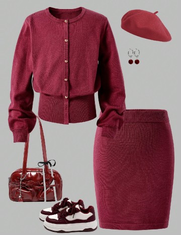 Compleu Shein Kids, magenta