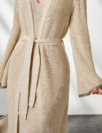 Set rochie si vesta SHEIN, crem