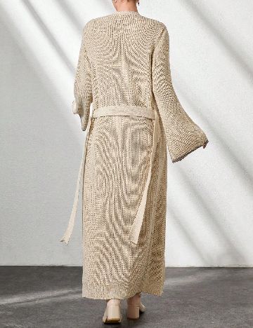 Set rochie si vesta SHEIN, crem