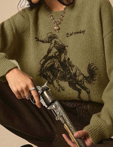 Pulover SHEIN, verde