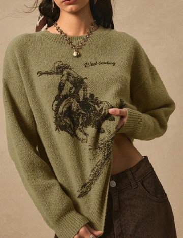 Pulover SHEIN, verde