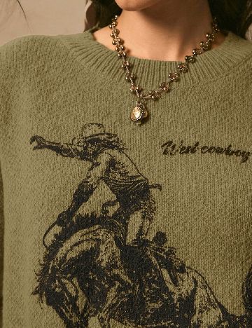 Pulover SHEIN, verde