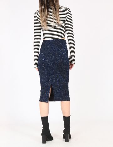 Fusta Zara, negru/albastru