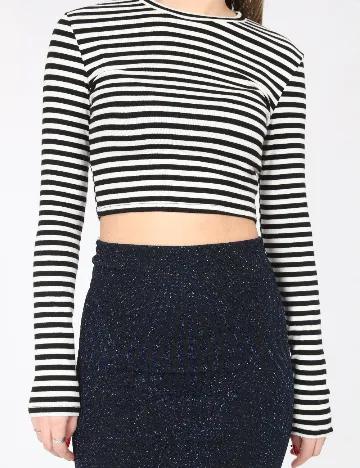 Fusta Zara, negru/albastru