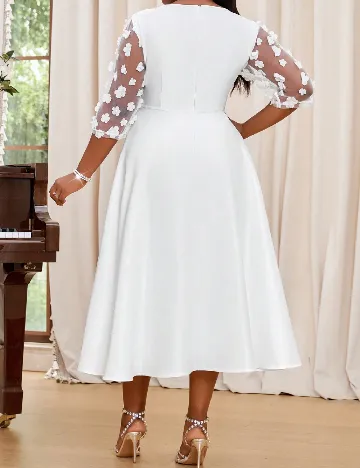 Rochie medie SHEIN CURVE, alb