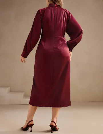 Rochie medie Anewsta Curve, visiniu