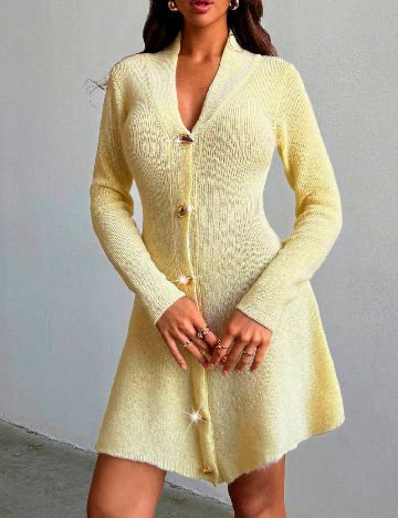 Rochie scurta SHEIN, galben