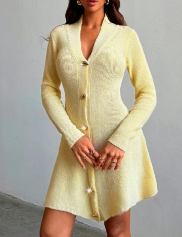Rochie scurta SHEIN, galben