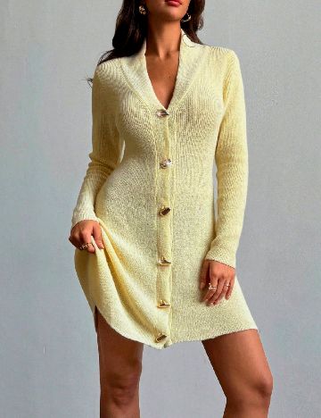 Rochie scurta SHEIN, galben