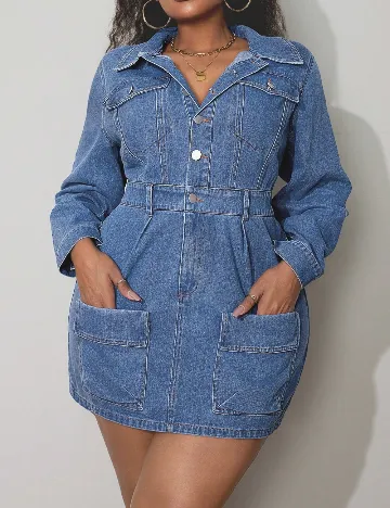 Rochie scurta SHEIN CURVE, albastru