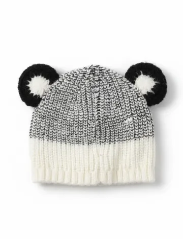 Caciula Pull&Bear, ecru/negru