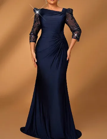 Rochie lunga SHEIN CURVE, bleumarin