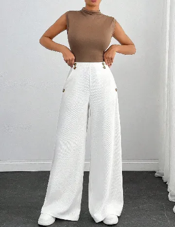 Pantaloni SHEIN, alb