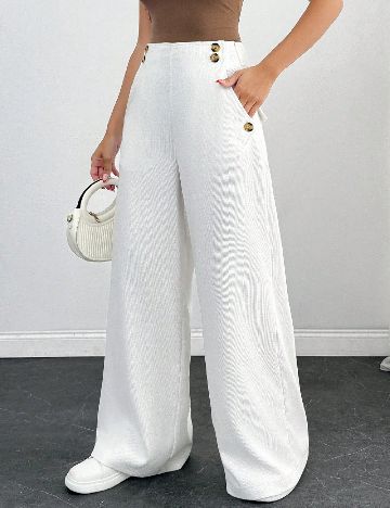 Pantaloni SHEIN, alb