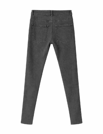 Blugi Bershka, gri inchis