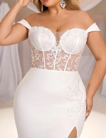 Rochie lunga SHEIN CURVE, alb