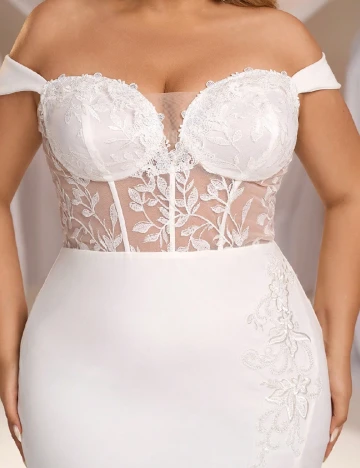 Rochie lunga SHEIN CURVE, alb