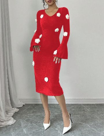 Rochie medie SHEIN, rosu