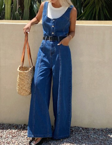 Salopeta SHEIN, albastru