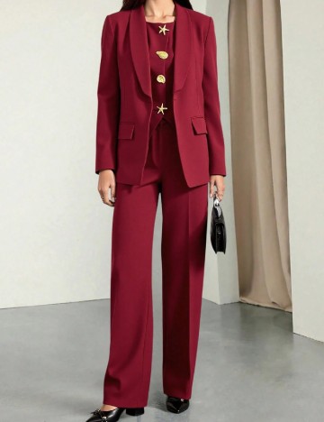 Costum SHEIN, visiniu