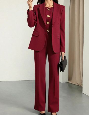 Costum SHEIN, visiniu