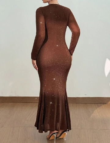 Rochie lunga SHEIN CURVE, maro